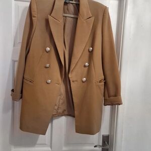 Primark Tan Double-Breasted Blazer